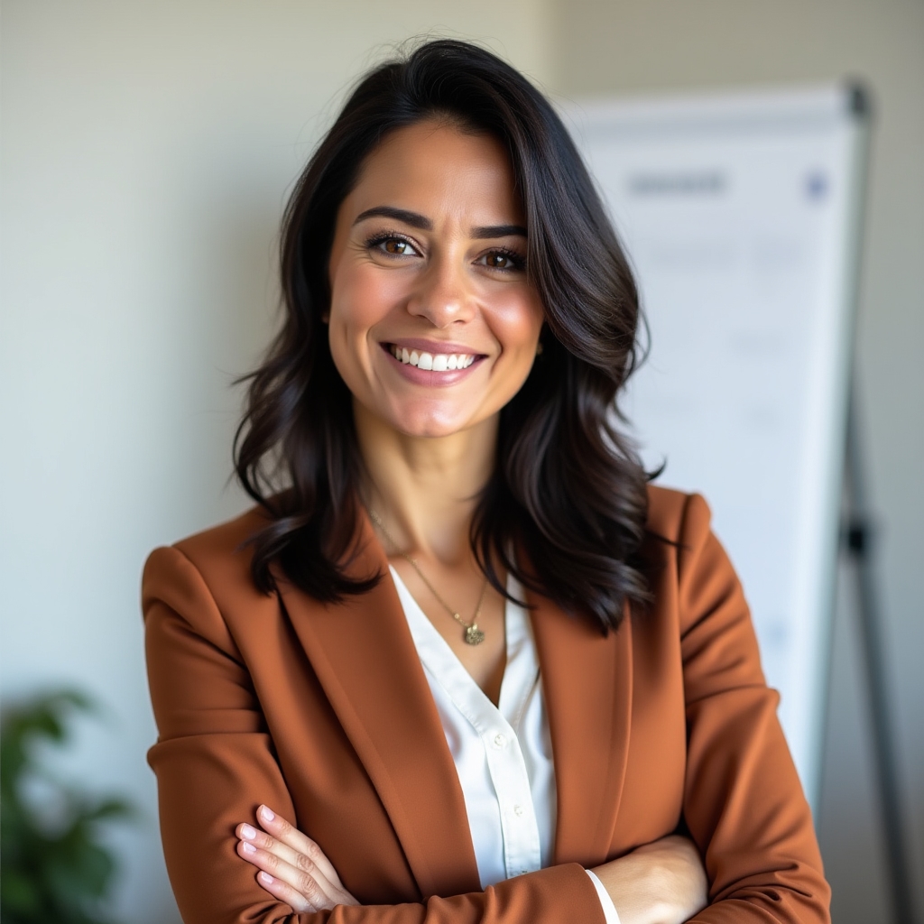 DinvarEstario training facilitator working with a small group of employees